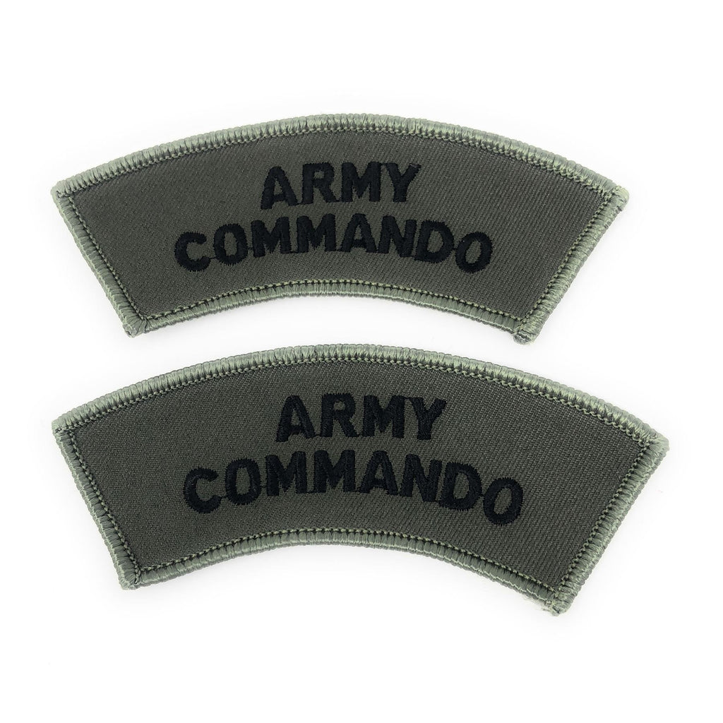 Army Commando Shoulder Title -Black on Olive [product_type] Military.Direct - Military Direct