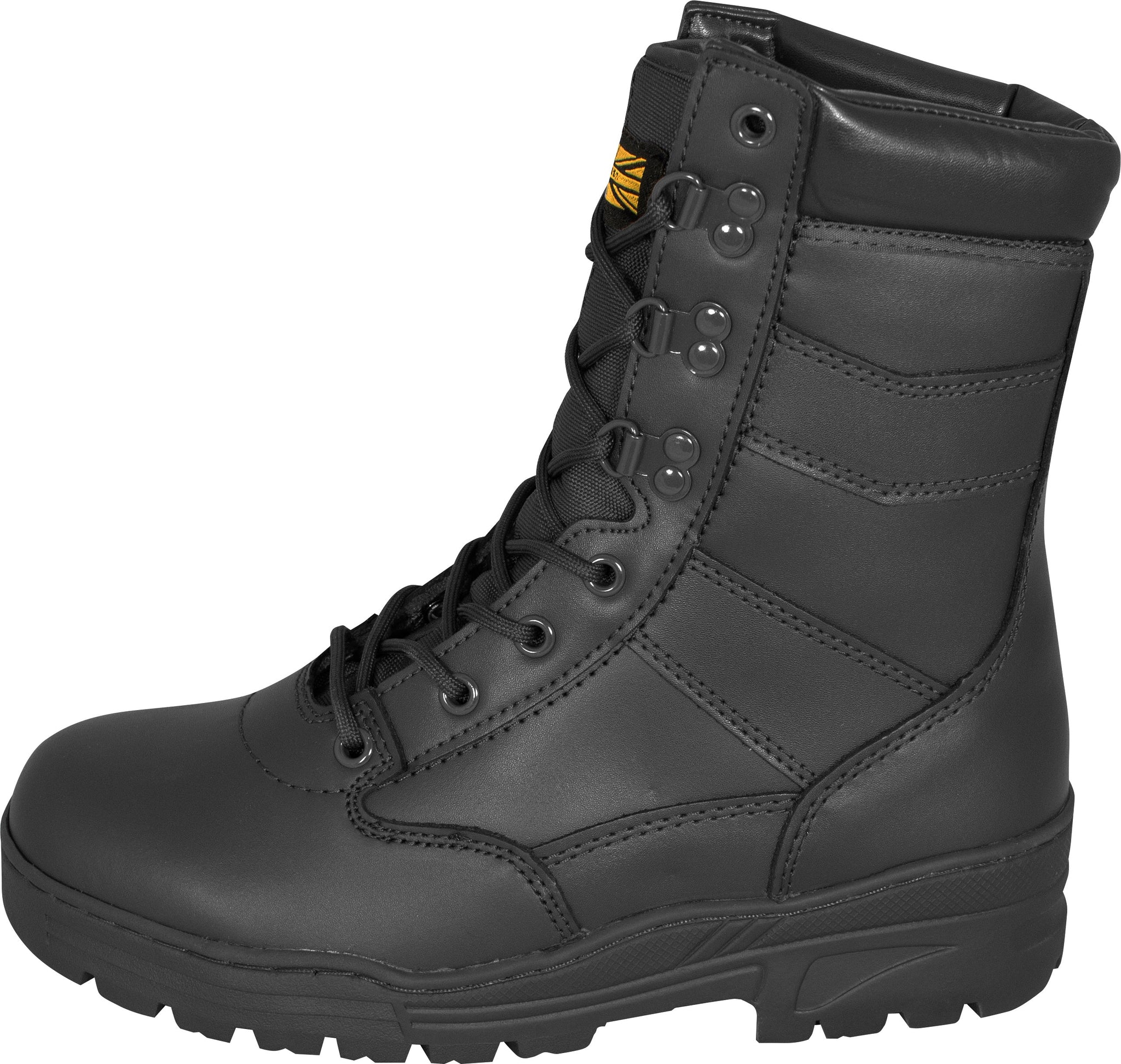 Black leather tactical boots online
