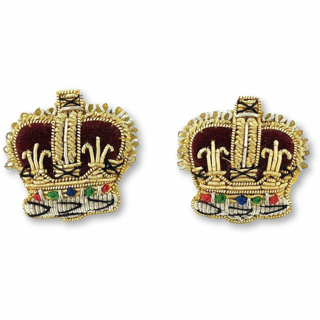 Embroidered Rank Crowns- Gold & Silver - 3/4 inch [product_type] Ammo & Company - Military Direct