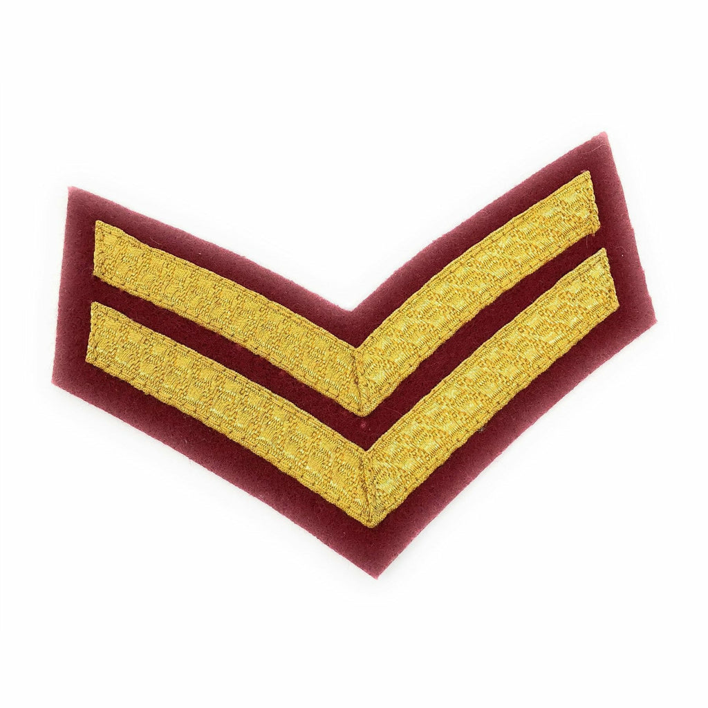 Mess Dress - Chevrons -Gold on ME307 Medical Maroon Ground- Cpl [product_type] Ammo & Company - Military Direct