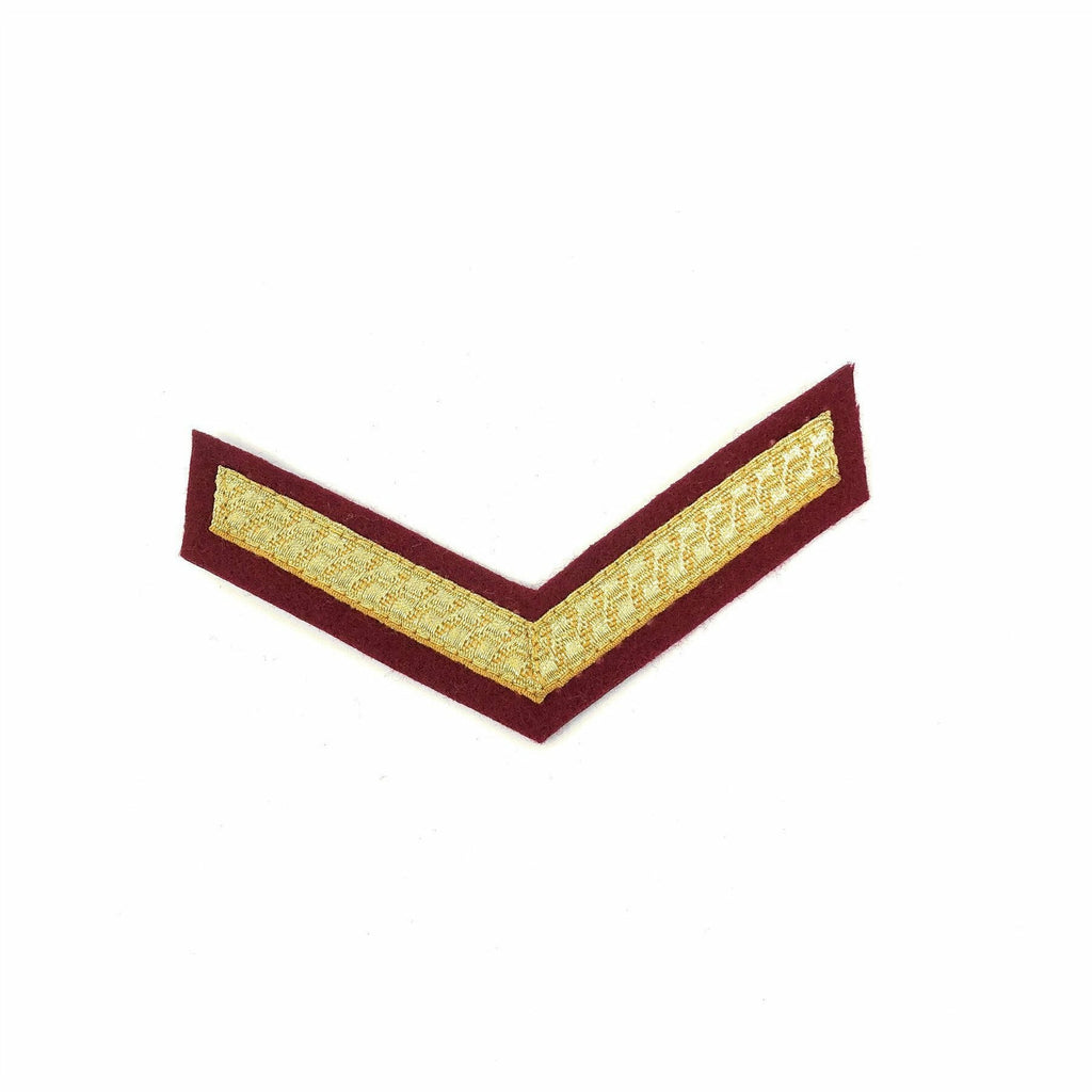 Mess Dress - Chevrons -Gold on ME307 Medical Maroon Ground- L/Cpl [product_type] Ammo & Company - Military Direct