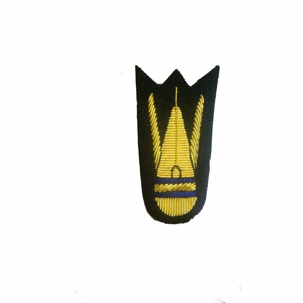 Mess Dress- Qualification Badge -EOD Bomb  - B/W Gold on Black Ground [product_type] Ammo & Company - Military Direct