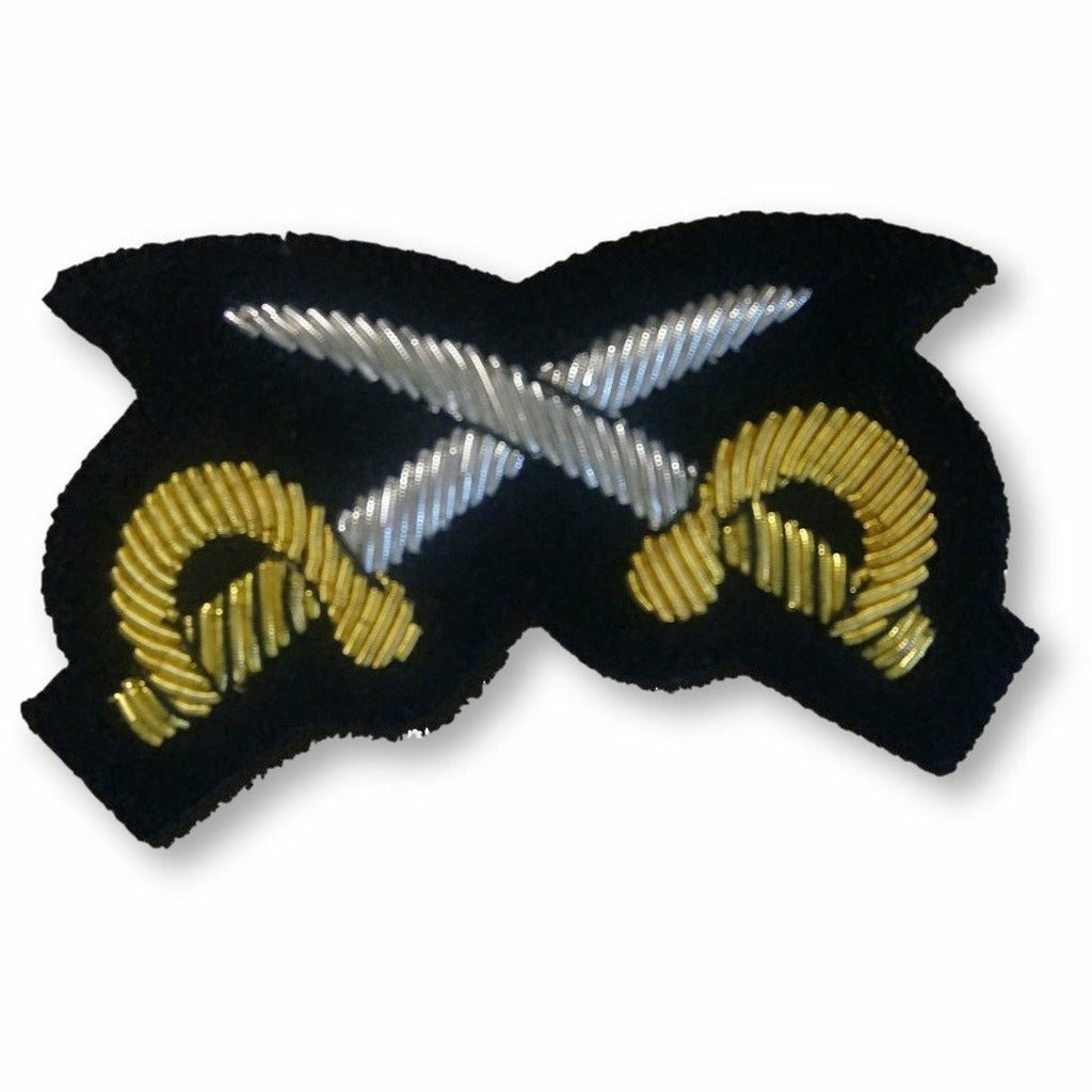 Mess Dress - Qualification Badge - PTI (X Swords) - B/W on Black Ground [product_type] Ammo & Company - Military Direct