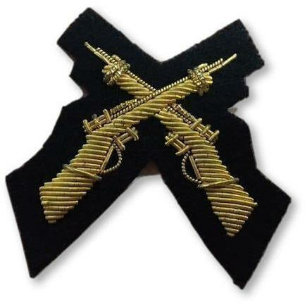 Ammo & Company Mess Dress - Qualification Badge  - Skill-At-Arms  (X Rifles)  - Black Ground