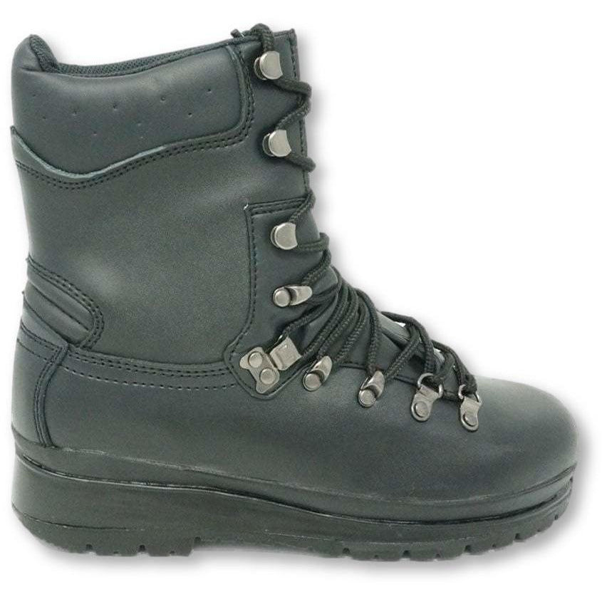 Highlander Black Waterproof Leather Elite Boot MoD Black Boots Highlander - Military Direct