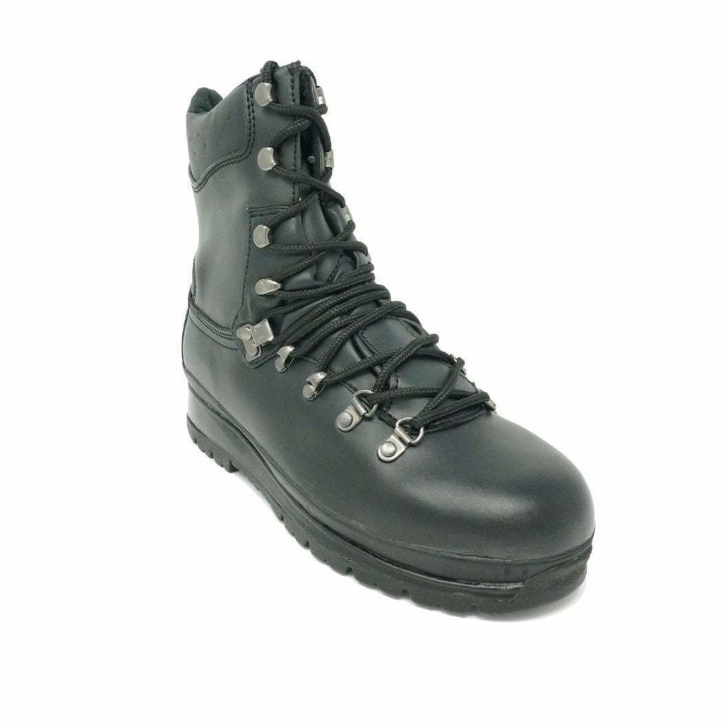 Highlander Black Waterproof Leather Elite Boot MoD Black Boots Highlander - Military Direct