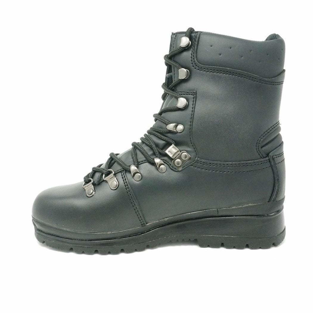 Highlander Black Waterproof Leather Elite Boot - Youth Sizes 3 to 5 MoD Black Boots Highlander - Military Direct