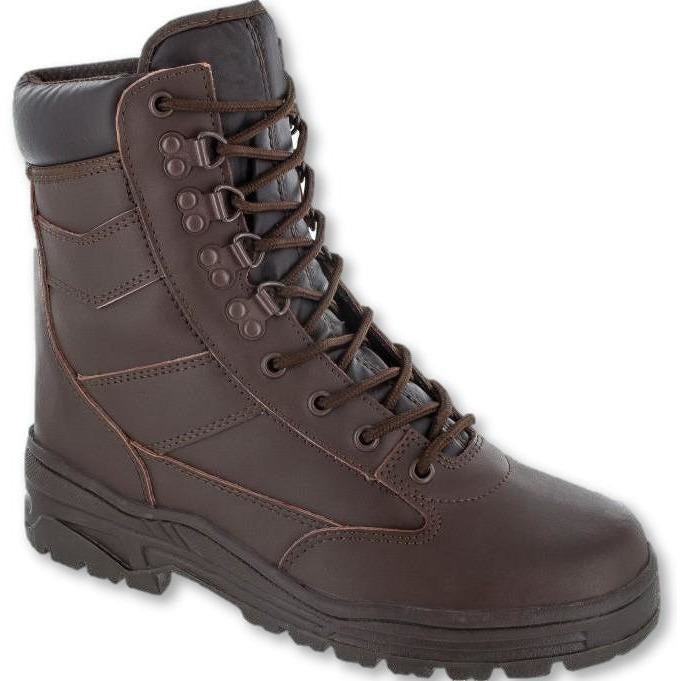 Delta Brown Full Leather Patrol Boots - Youth Sizes 3 to 5 MoD Brown Boots Military Direct - Military Direct
