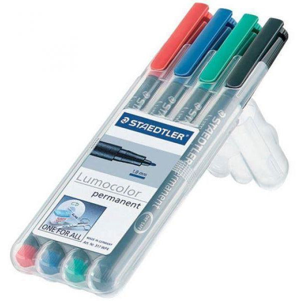 Staedtler Lumocolour, Permanent 4 Pack-Fine Tip [product_type] Military.Direct - Military Direct