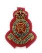 Picture of Side Hat Badge Royal Horse Artillery - Scarlet Backing - Tudor