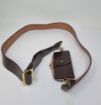 Picture of QRH Crossbelt & Pouch - OR - Size 44 - Brown Leather - Brass Mounts