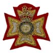 Picture of The Light Dragoons Beret Badge - Officers - B/W - Tudor Crown