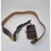Picture of QRH Crossbelt & Pouch - OR - Size 42 - Brown Leather - Brass Mounts