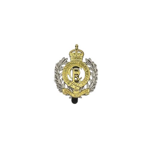 Picture of Cap Badge - Royal Engineers - Brass & Nickel - V Hook - Tudor Crown