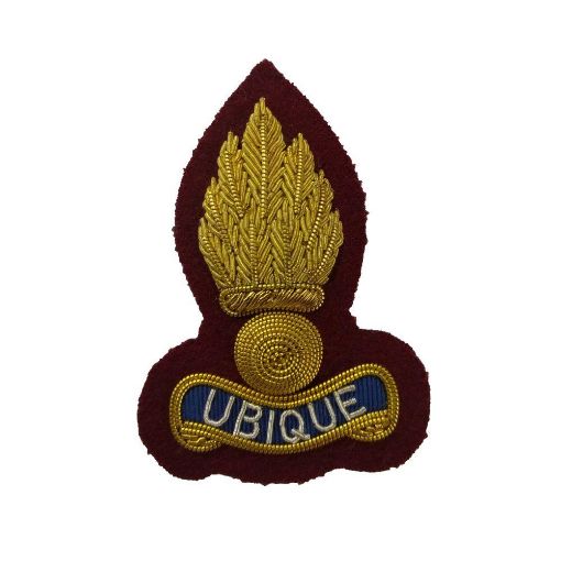 Picture of Beret Badge - Royal Engineers - B/W Grenade on Maroon