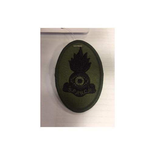 Picture of C-IED Armoured badge - Black on Olive - Pair 