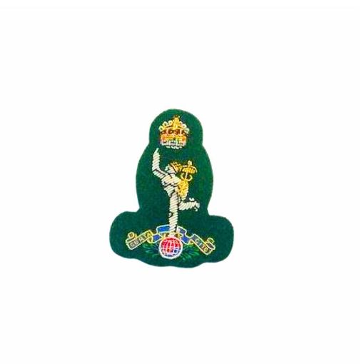 Picture of Royal Signals Officers Bullion Wire Beret Badge - Green - Tudor Crown