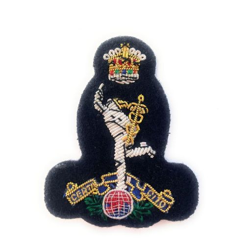 Picture of Beret Badge B/W Officers Royal Sig - Navy - Tudor Crown