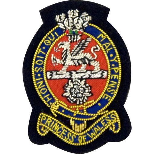 Picture of The PWRR Officers' Side Hat Badge - Navy Ground