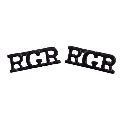 Picture of Royal Gurkha Rifles Shoulder Titles - Black - Spike & Clutch - Pair