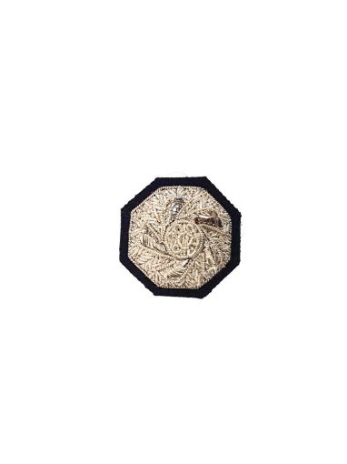 Picture of Fire Service Large Impeller, (Hand Embroidered) Silver Bullion-On Black