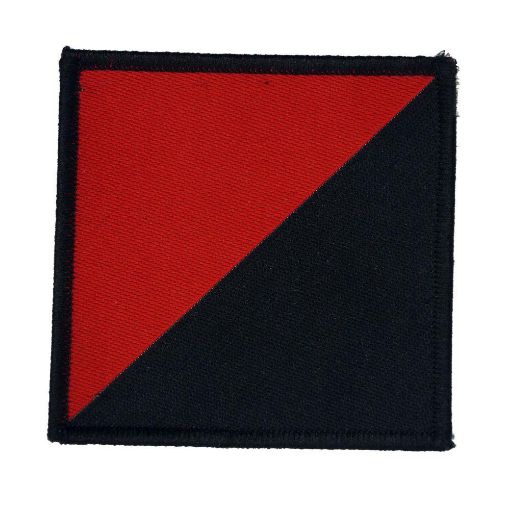 Picture of 13 Air Assault RLC DZ Flash - Red/Black Diagonal Halves - Pack of 5