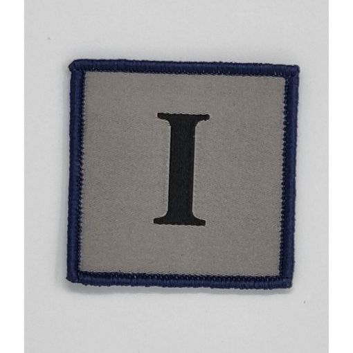 Picture of The Ranger Regiment TRF - "I" - Black on Grey with Blue Border - Pack of 5