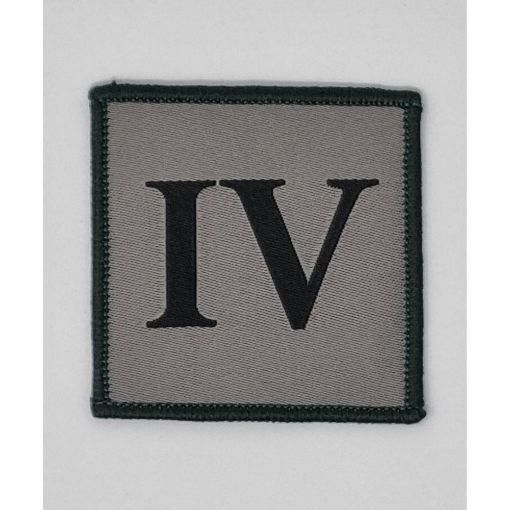 Picture of The Ranger Regiment TRF - "IV" - Black on Grey with Green Border - Pack of 5