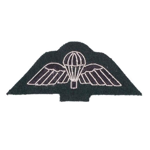 Picture of Rifles Mess Dress - Qualification Badge - Para Wing - Silver on Rifle Green