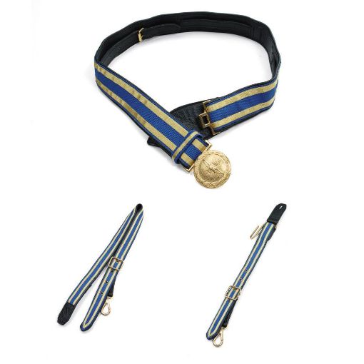Picture of Royal Air Force Blue and Gold Sword Belt & Slings for Officers below Air Rank.  NSN 8440 99 137 7227 850mm to 1000mm