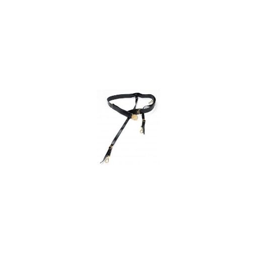 Picture of Royal Navy Black Patent Sword Belt & Slings for WO & Officer  (XSmall 71 to 81cm)
