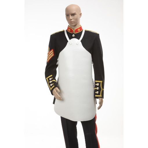 Picture of White Gloss PVC Bass drum apron, nickle fittings