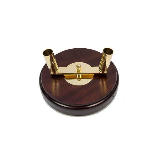 Picture of Banner Stand - Hardwood Base with Brass insert - 2 Pole configuration 