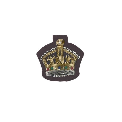 Picture of Mess Dress Crowns - Warrant Officer Class 2 - Crimson 308 Backing - Tudor Crown