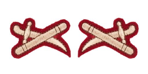 Picture of Generals Crossed Sword & Baton on RRS Red Felt - Pair