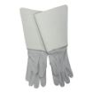 Picture of Gauntlet Glove - United States Drum Major, White leather glove + 8 inch cuff - Medium ( ( tip of the middle finger to the wrist))