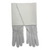 Picture of Gauntlet Glove - United States Drum Major, White leather glove + 8 inch cuff - Small ( ( tip of the middle finger to the wrist))