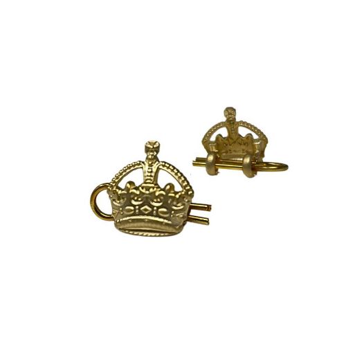 Picture of Metal Crown - 1/2" - Brass - Satin - Pair - Tudor Crown