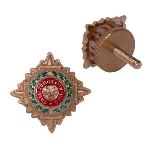 Picture of Rank Stars - 1/2" - Brass - Satin - Enamel – Screw Fitting - Pair