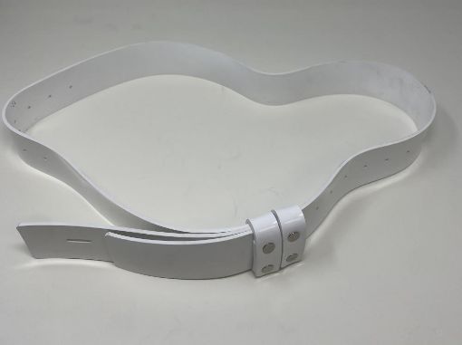 Picture of Paradebelt - White Gloss - Tongue & Loops 27 - 32" Sm