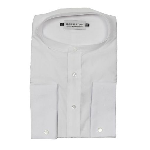 Picture of Officers White Shirt - Collarless with French Cuffs - 16"