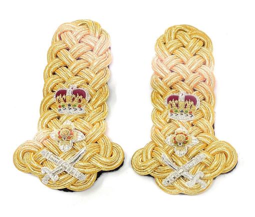 Picture of Shoulder Cords Male - 3 Ply - Gold Gilt Wire - Dark Blue Backing - No1 Dress - General
