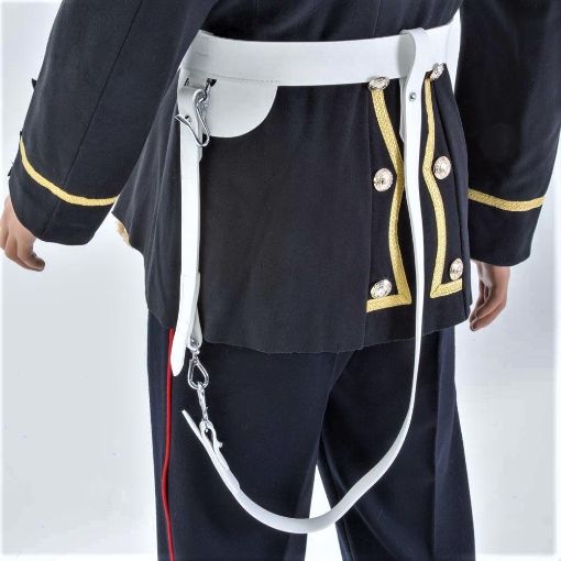 Picture of S/belt + sling, wht Matt 44mm, Chrome 27-32"Small