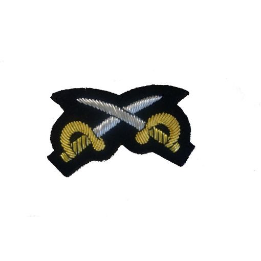 Picture of Mess Dress - Qualification Badge - PTI (X Swords) - Gold on Navy
