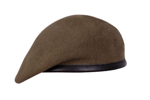 Picture of Khaki Silk Lined Small Crown Beret