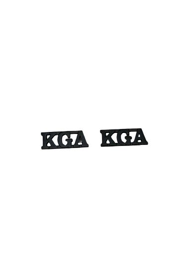 Picture of King's Gurkha Artillery Shoulder Titles - Black - Spike & Clutch - Pair