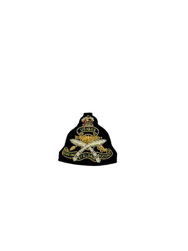 Picture of King's Gurkha Artillery Officers Beret Badge - Maroon - Tudor Crown